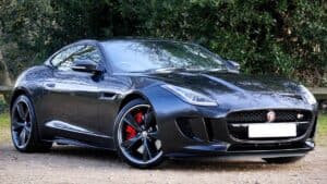 jaguar on driveway