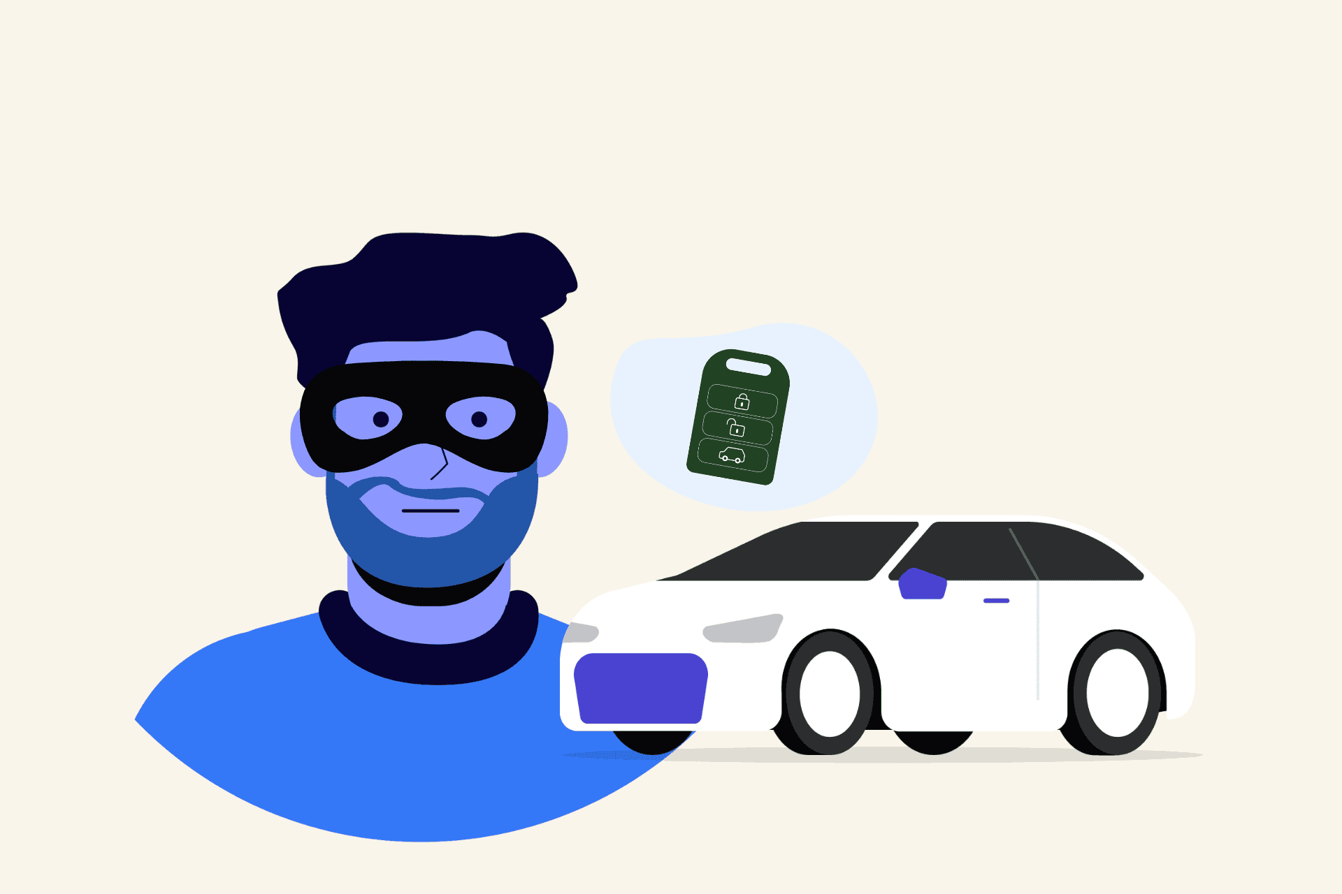 car thief illustration