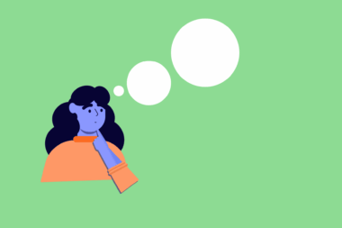 illustration thinking woman