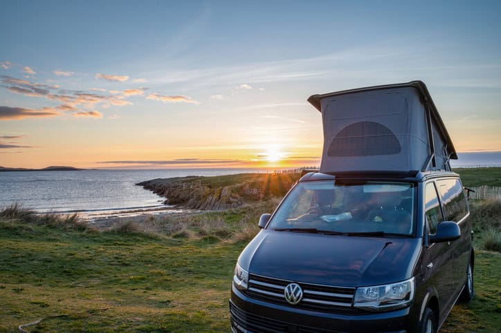 VW Campervan at the Beach