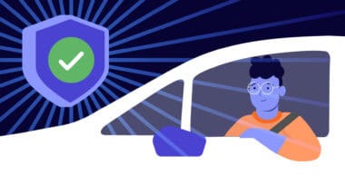 GAP explained, happy man in car