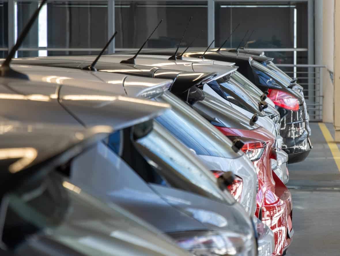 used car sales shop garage